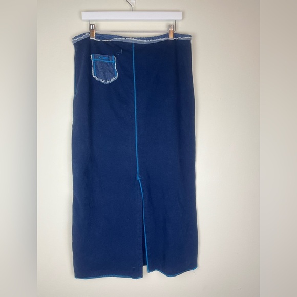 OP Dresses & Skirts - Vintage 90s Y2K Ocean Pacific OP Blue Jersey Maxi Skirt size Large